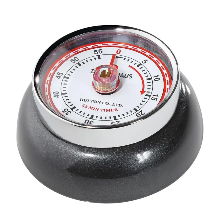 Minuteur en acier coloris anthracite Zassenhaus Speed- Ø 9,2 x H 4 cm