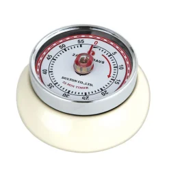 Minuteur en acier coloris crème Zassenhaus Speed - Ø 9,2 x H 4 cm