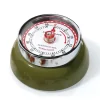 Minuteur en acier coloris vert olive Zassenhaus Speed - Ø 9,2 x H 4 cm
