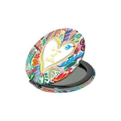 Miroir de poche la vie est belle coloris multicolore Cartes d'Art - Ø 7,5 cm
