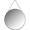 Miroir rond en métal noir - Ø 32 cm