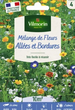 Mélange de fleurs Allées et Bordures Vilmorin - graines à semer
