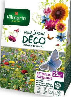 Mélange de fleurs Attire les papillons Vilmorin - graines à semer pour 25 m² de surface
