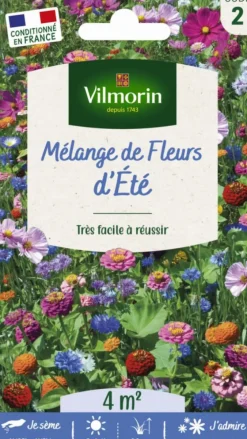 Mélange de fleurs d'été Vilmorin - graines à semer pour 4 m² de surface