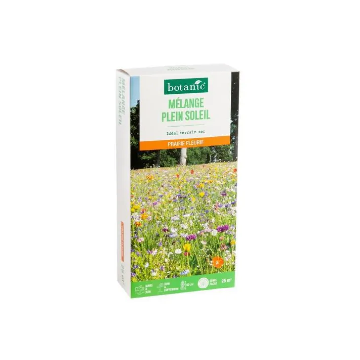 Mélange de graines plein soleil botanic® - graines à semer (25 m²)