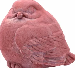 Moineau en terre cuite rouge Anticomestiere Passerotto - 17 x 16 x 18 cm