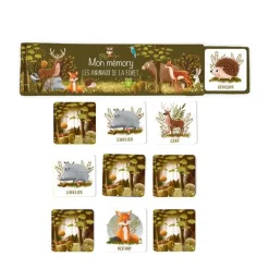 Mon memory animaux de la forêt multicolore Editions Cartes d’Art - 24.5 cm