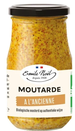 Moutarde à l'ancienne bio en pot de 350 g