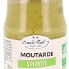 Moutarde aux 5 plantes bio en pot de 200 g