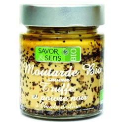 Moutarde truffe noire poivre noir Savor et Sens - 130 g