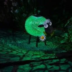 Mouton solaire en métal Dolly Sheep à LED blanc ou multicolore