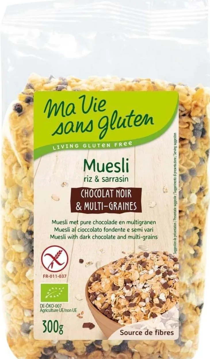 Muesli bio au chocolat noir et multi-graines - 300 gr
