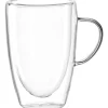 Mug à thé/café double paroi transparent Duo 300ml - Ø 8 x H 11 cm