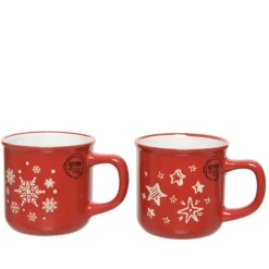 Mug décor étoile en grès Kaemingk - 9,40 x 7,5 x 8 cm