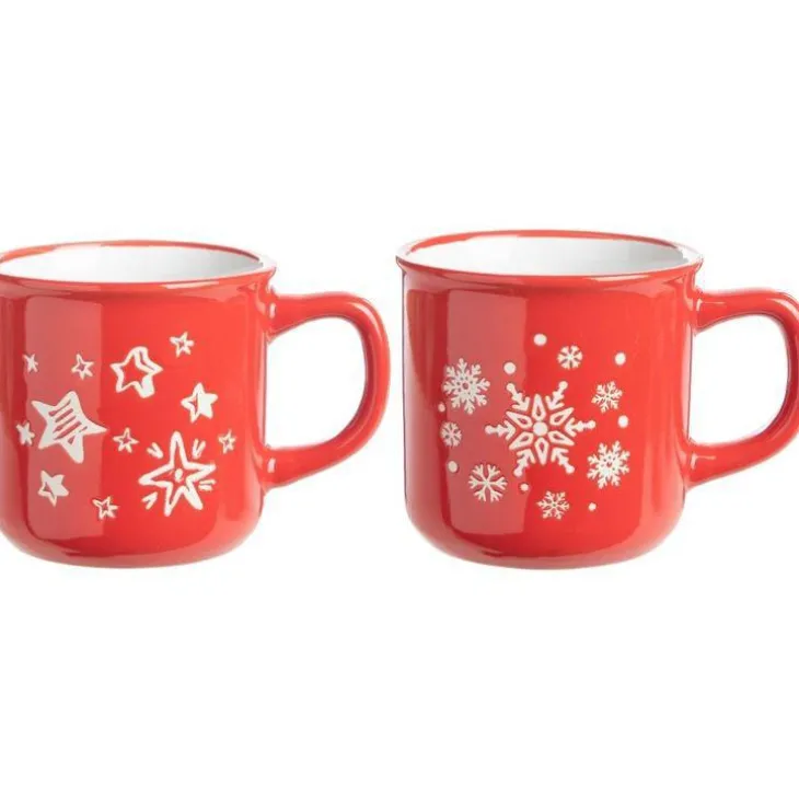 Mug décor étoile en grès Kaemingk - 9,40 x 7,5 x 8 cm