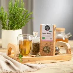 Mug en verre et couvercle bambou Nature & Vous - 350 ml