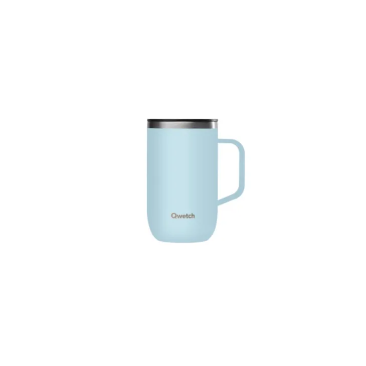 Mug isotherme coloris bleu en inox Qwetch - 470 ml