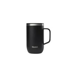 Mug isotherme en inox recyclé coloris noir Qwetch Matt - 470 ml