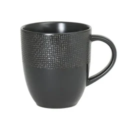 Mug Vesuvio coloris noir en grès - Ø 9 cm