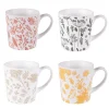 Mugs en grès multicolore Coffret Galehia - 4 x 34 cl