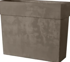 Muret haut en plastique injecté camel Deroma Like R - 78 x 29,5 x 65 cm