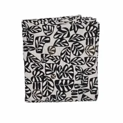 Nappe décorative Galet coloris noir en coton - 150 x 250 cm