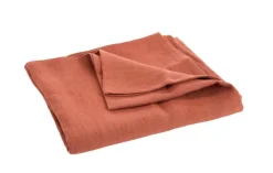 Nappe décorative rectangulaire coloris marron en coton - 150 x 250 cm