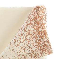 Nappe en coton blanc à décor central bronze scintillant - 250 x 150 cm