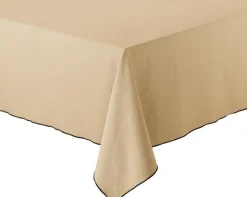 Nappe recyclée Grace coloris marron en coton - 140 x 250 cm