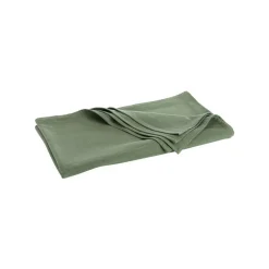 Nappe unie en coton vert blanchi - 250 x 150 cm