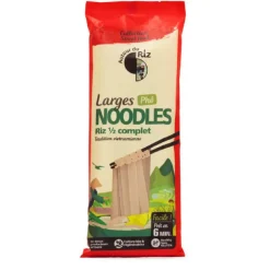 Noodles larges de riz ½ complet bio pour Phô - 170 g
