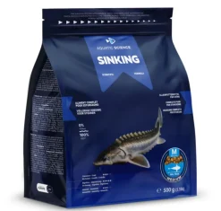 Nourriture complète pour esturgeons de minimum 15 cm de long Aquatic Science Sinking - Taille M sac de 0,5 kg