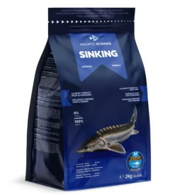 Nourriture complète pour esturgeons de minimum 15 cm de long Aquatic Science Sinking - Taille M sac de 2 kg