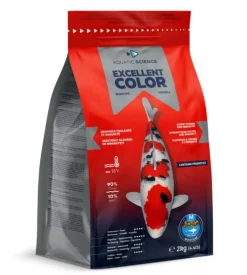 Nourriture complète premium pour koïs de minimum 15 cm de long Aquatic Science Excellent Color - Taille M sac de 2 kg