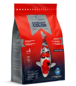 Nourriture complète premium pour koïs de minimum 7 cm de long Aquatic Science Excellent Color - Taille S sac de 5 kg