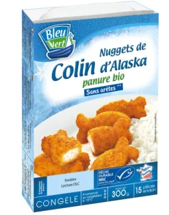 Nuggets bio congelés de colin d’Alaska MSC Bleuvert - 300 g