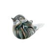 Oiseau sulfure en verre coloris vert Shiva - 6 x 12 x 7.5 cm