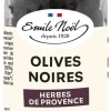 Olives noires aux herbes de Provence bio en bocal de 230 g