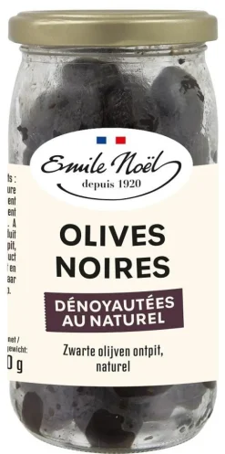 Olives noires dénoyautées en bocal de 190 g