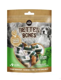 Os à mâcher pour chien agneau et menthe Zeus Better Bones WrapBones - x 9