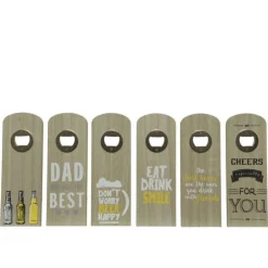 Ouvre bouteille coloris marron avec messages - 0,80 x 20 cm