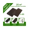 Pack complet terrasse composite chocolat 25 m2