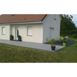 Pack complet terrasse composite gris 10 m2