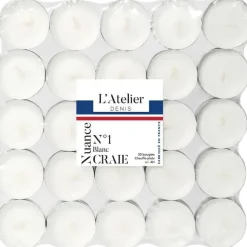 Pack de bougies chauffe plats blanc craie L’Atelier de Denis - 50 pièces
