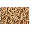 Paillasson branche végétale coloris multicolore en fibre de coco - 40 x 72 cm