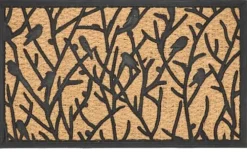 Paillasson en fibre de coco à motif Pouillot véloce - 75 x 45 cm