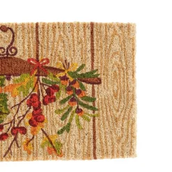 Paillasson en fibre de coco motif suspension d’automne - 72 x 40 cm