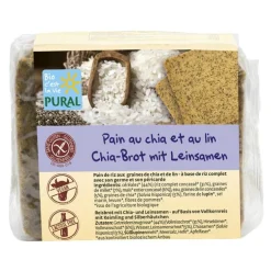 Pain aux graines de chia et de lin en sachet transparent de 375 g