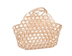 Panier ajouré bambou naturel ovale Lio Cav' Service - 25 x 12 x 12 x 24 cm