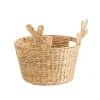 Panier bois de renne coloris beige en jacinthe d'eau - Ø 35/25 cm